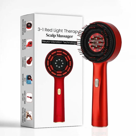 Elryn 3-1 Red Light Therapy Scalp Massager and Oil Applicator